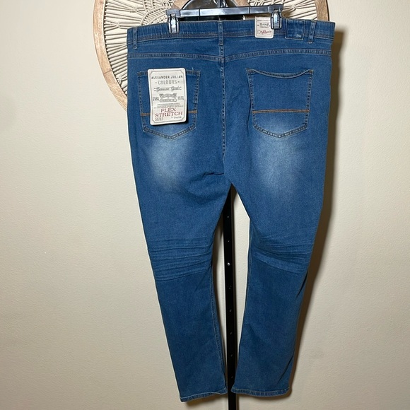Alexander Julian Flex Stretch Slim Fit light Blue Jeans 46x32 NWT - Picture 2 of 9